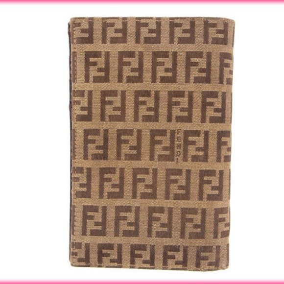 Authentic Fendi Wallet Purse B-ifold Zucca Brown Beige For Woman - Picture 1 of 5